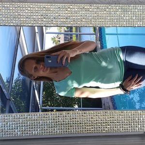 Mint green short sleeve v neck shirt *free with any other purchase due to flaw*